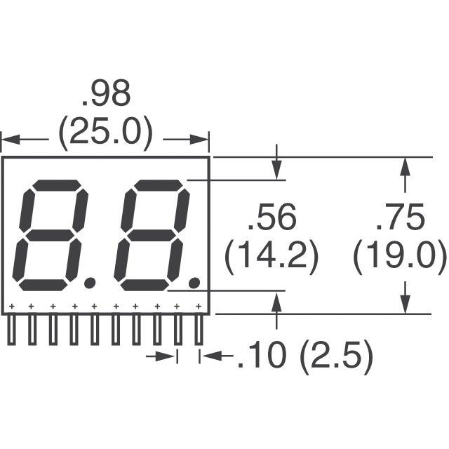 LDD-N512RI-RA Lumex Opto/Components Inc.  Modules d'affichage - Caractères et chiffres à LED